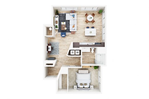 bedroom floor plan an in 2d